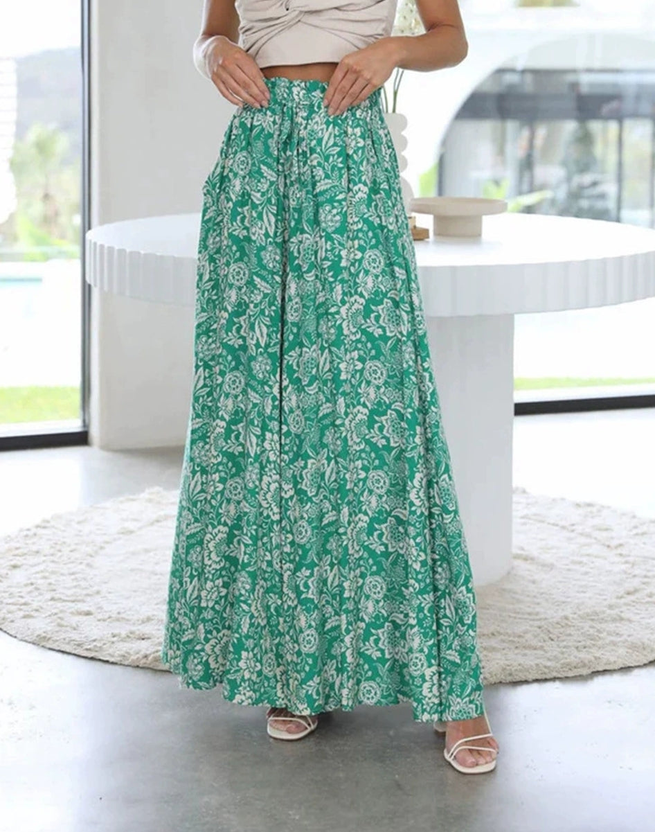 1 + 2 FREE | Ethnic Paisley Print Elastic Patchwork-Waist Lightweight Pants | 22K Sold in 3 Days – Back Again for 24H Only!