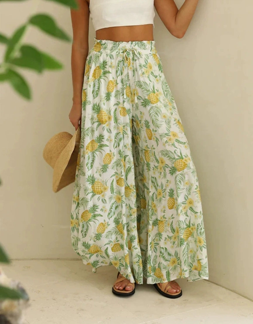 1 + 2 FREE | Ethnic Paisley Print Elastic Patchwork-Waist Lightweight Pants | 22K Sold in 3 Days – Back Again for 24H Only!