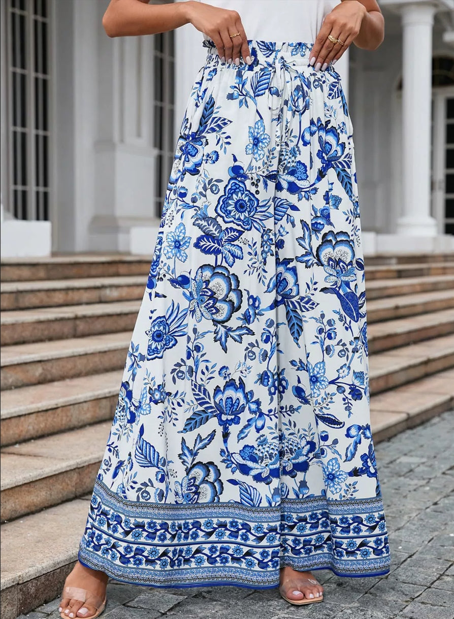 1 + 2 FREE | Ethnic Paisley Print Elastic Patchwork-Waist Lightweight Pants | 22K Sold in 3 Days – Back Again for 24H Only!