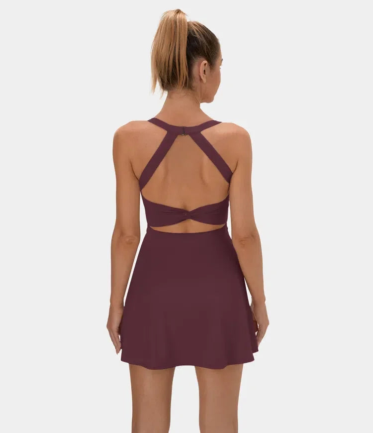 1 + 2 FREE | Backless Twisted Active Dress | 41K Sold in 3 Days – Back Again for 24H Only!
