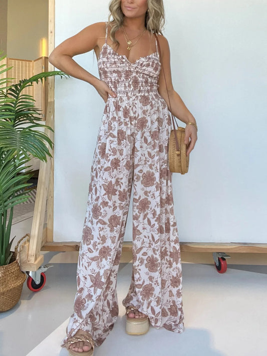 1 + 2 FREE | Imsgurus💓Floral Suspender Wide-leg Jumpsuit | 42K Sold in 3 Days – Back Again for 24H Only!