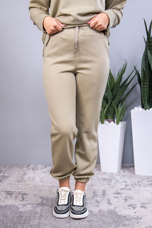 Travel Collection Malibu Light Sage Solid Joggers - PNT1742LSG