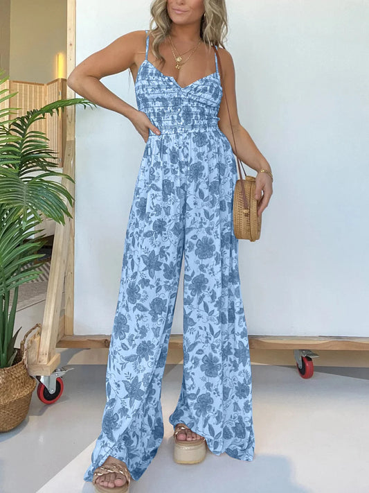 1 + 2 FREE | Imsgurus💓Floral Suspender Wide-leg Jumpsuit | 42K Sold in 3 Days – Back Again for 24H Only!