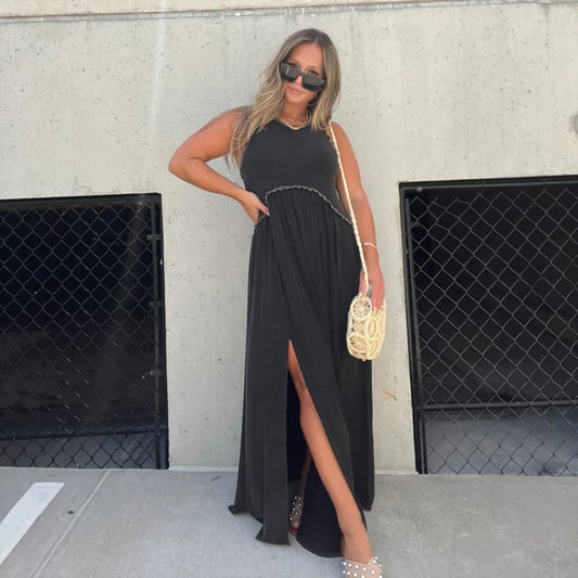 1 + 2 FREE | Slit Casual Simple Loose Maxi Long Dress| 5.2K Sold in 3 Days – Back Again for 24H Only!